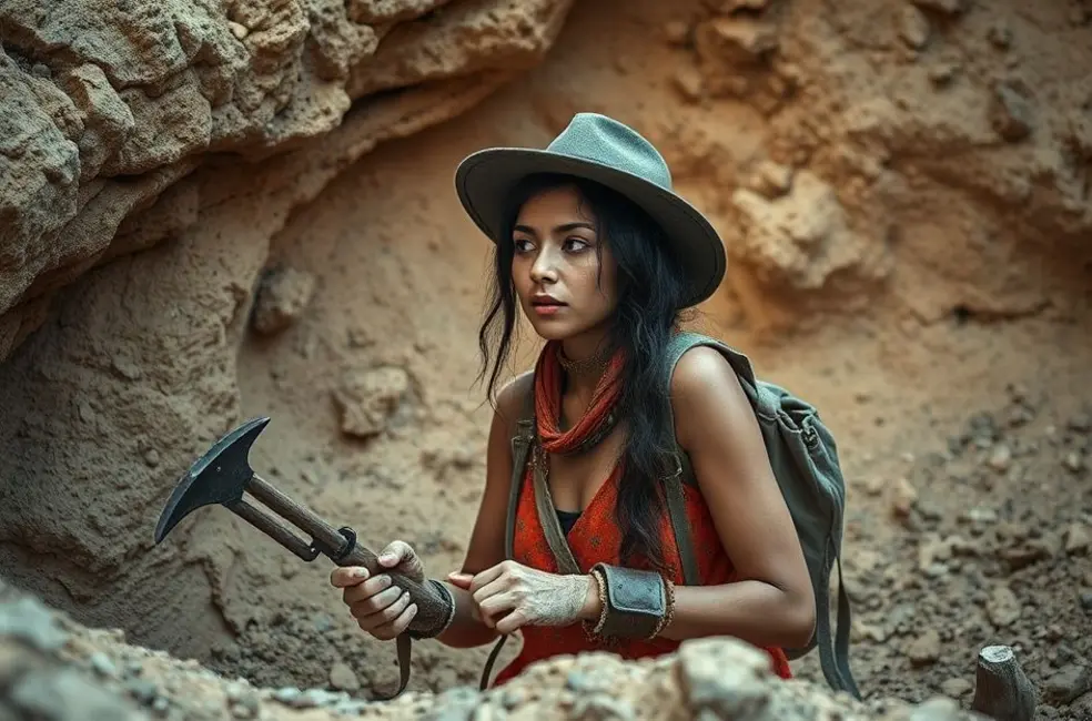 Ilustração principal sobre chances de virar fóssil em ambiente geológico