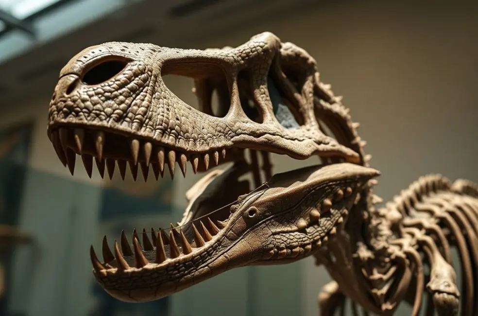 Fóssil de dinossauro Argentina com osso de crocodilo