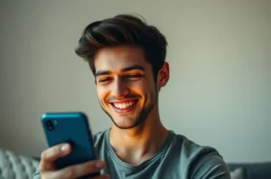 Usuário configurando privacidade no app do Instagram